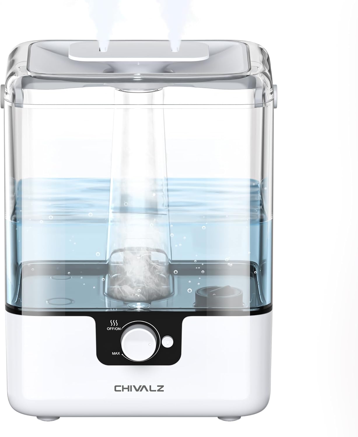 CHIVALZ Top Fill Luftbefeuchter 6L mit großer Wasserreserve und 50 Stunden Laufzeit