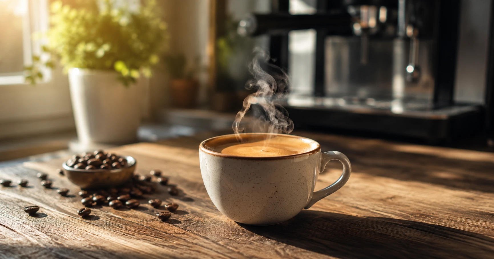 Espressotasse mit cremiger Crema aus dem Kaffeevollautomaten
