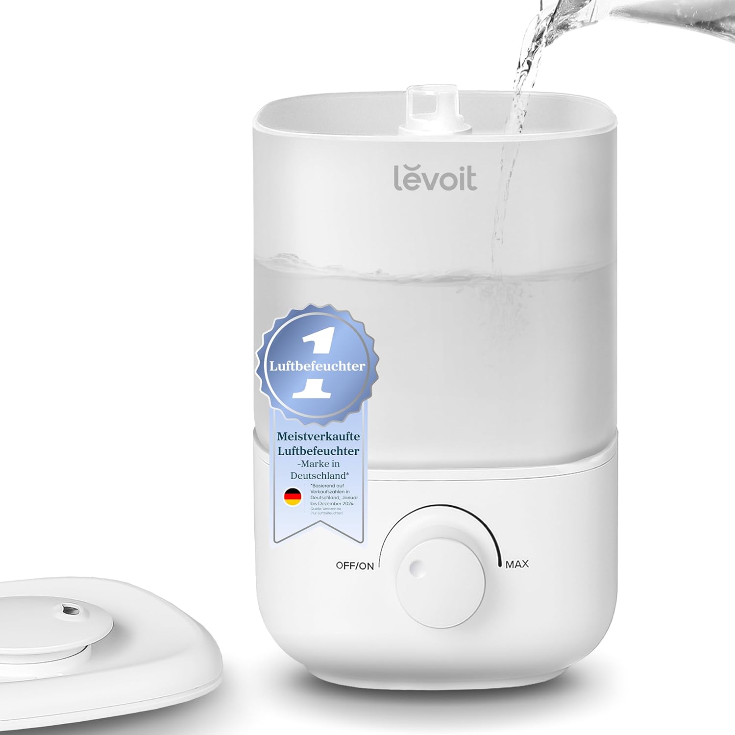 Levoit Luftbefeuchter Schlafzimmer mit 23 dB leisem Betrieb und 2,5 Liter Wassertank