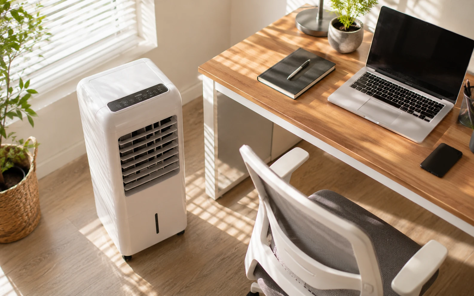 luftkuehler-homeoffice-schreibtisch-sommer