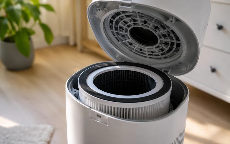 HEPA-Filter in einem Luftreiniger für Allergiker