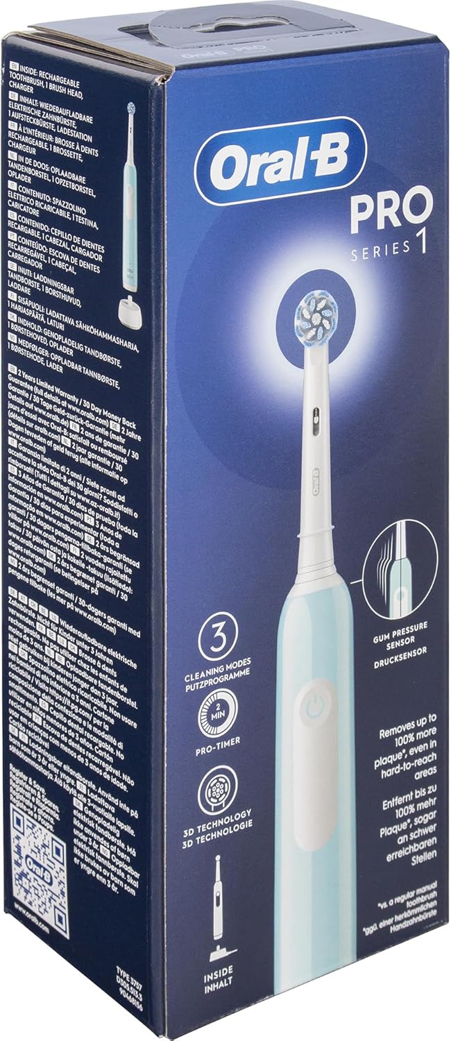 Oral-B Pro Series 1 elektrische Zahnbürste mit Drucksensor und wiederaufladbarem Akku