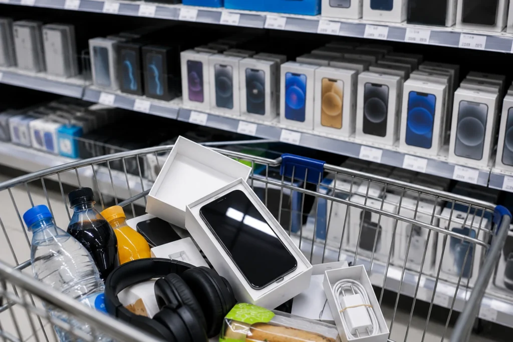Aldi Samsung Galaxy A17 5G im Supermarktregal