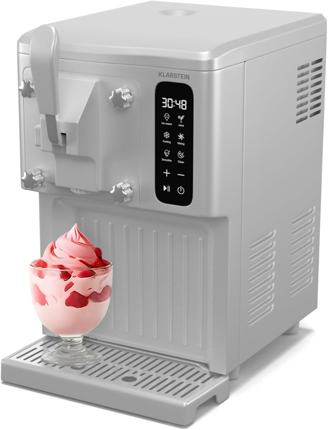 Klarstein SweetSwirl Eismaschine in Weiß mit Touch-Display