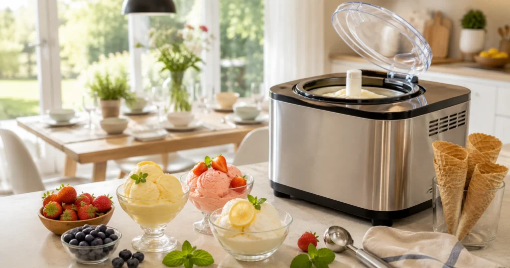 Top 5 Kompressor Eismaschinen im Vergleich mit selbst gemachtem Speiseeis