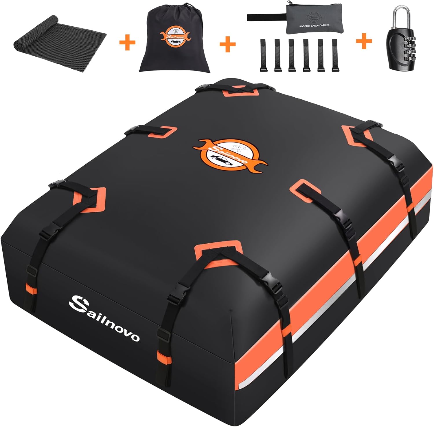 Sailnovo Auto Dachbox als faltbare Dachtasche für zusätzlichen Stauraum auf Reisen