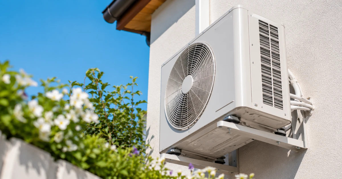 Split oder Monoblock Klimaanlage im Außenbereich einer Fassade