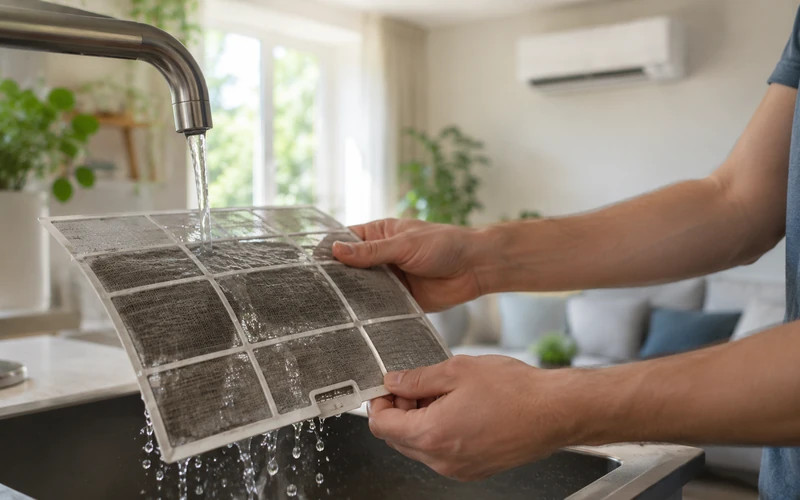 Filterreinigung bei Split und Monoblock Klimaanlage