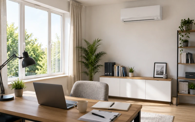 Split oder Monoblock Klimaanlage im Homeoffice und Schlafzimmer