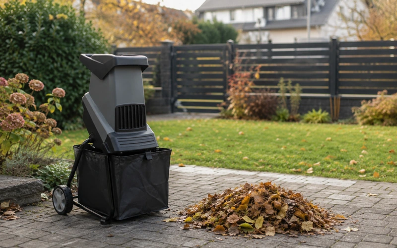 Laubhäcksler im Garten nahe der Grundstücksgrenze zur Nachbarschaft