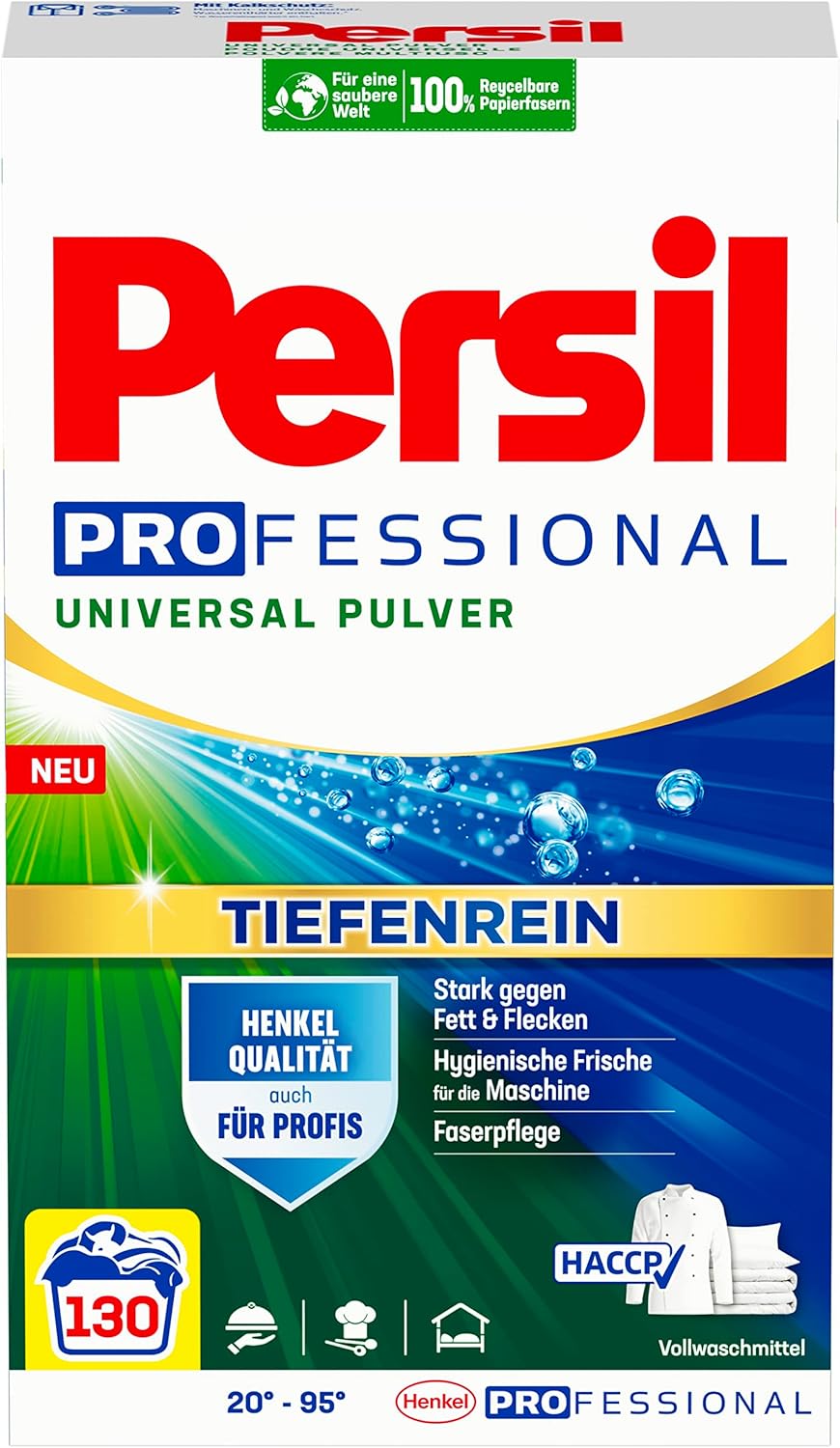 Persil Universal Pulver Tiefenrein Waschmittel, 7,8-Kilogramm-Packung für 130 Waschladungen