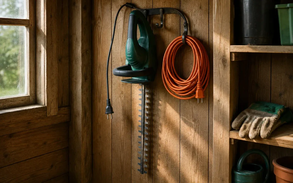 Heckenschere kaufen – Elektromodell griffbereit im Gartenschuppen