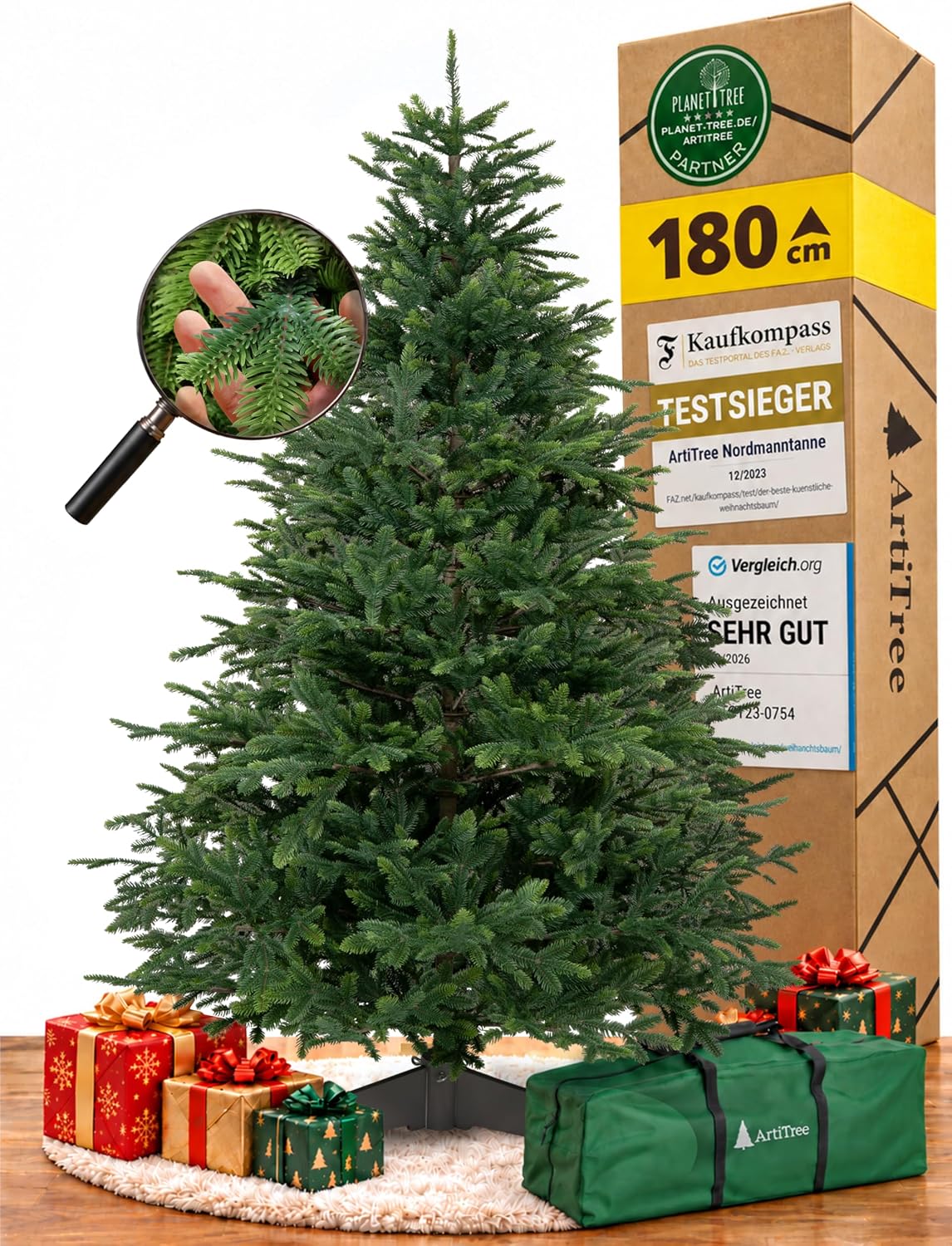 ArtiTree künstlicher Weihnachtsbaum mit spacegrauem Holzständer