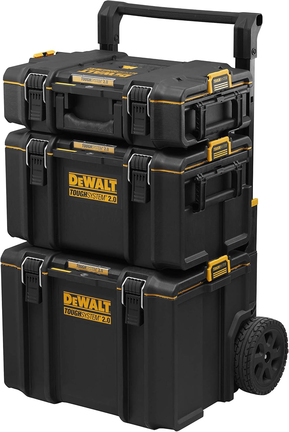 DEWALT TOUGHSYSTEM 2.0 Turm-Set mit drei Modulen und Rollbox