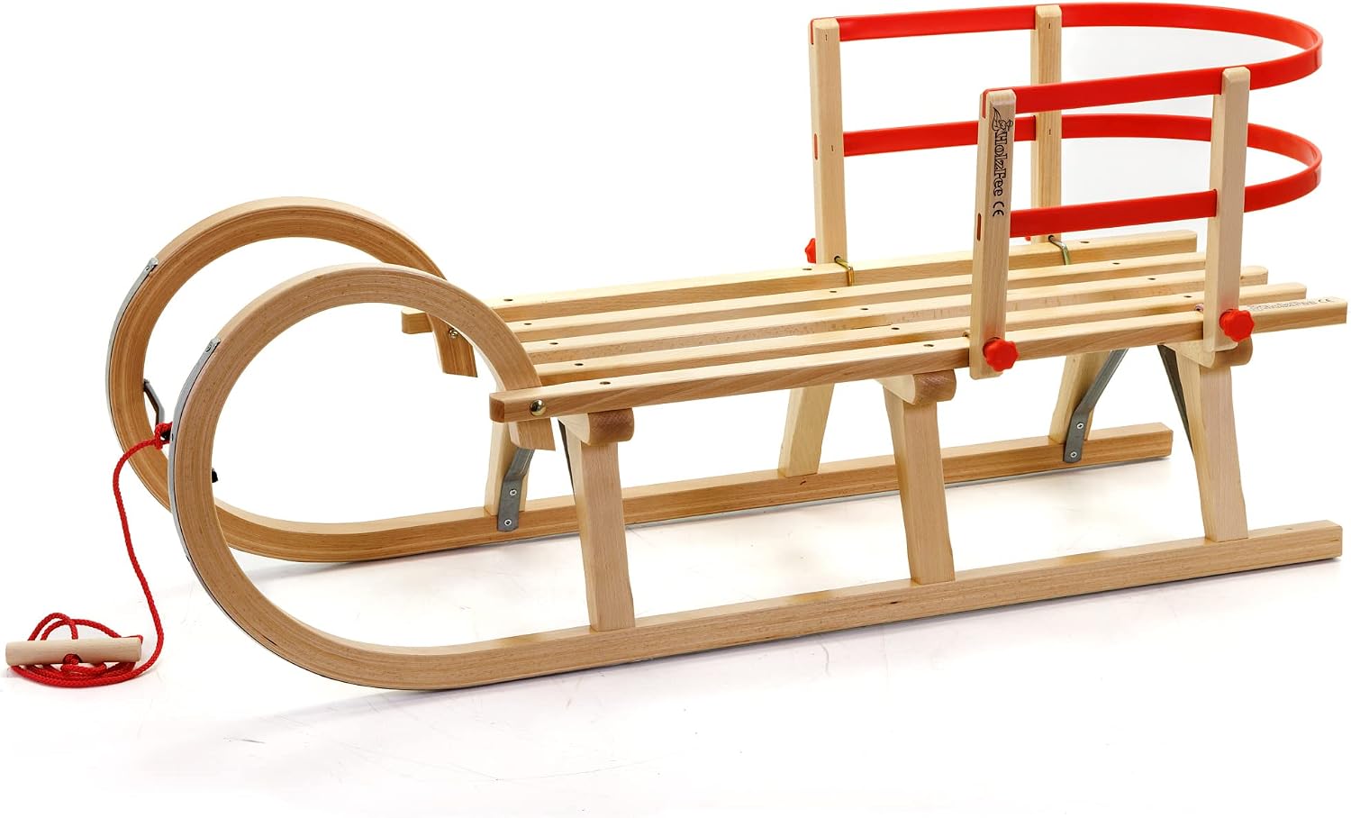 HolzFee Baran S 110 RL Hörnerschlitten mit Rückenlehne