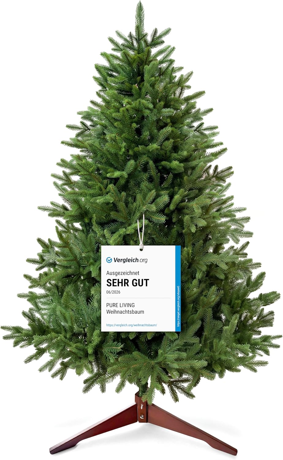 Pure Living künstlicher Weihnachtsbaum mit Holzständer