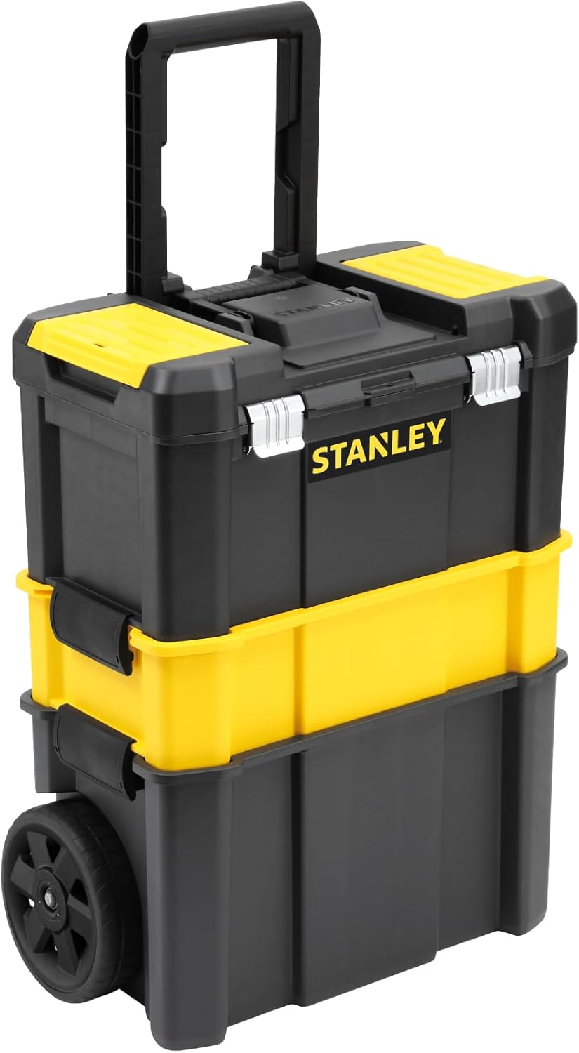 STANLEY Essential rollender Werkzeugkasten mit drei Modulen
